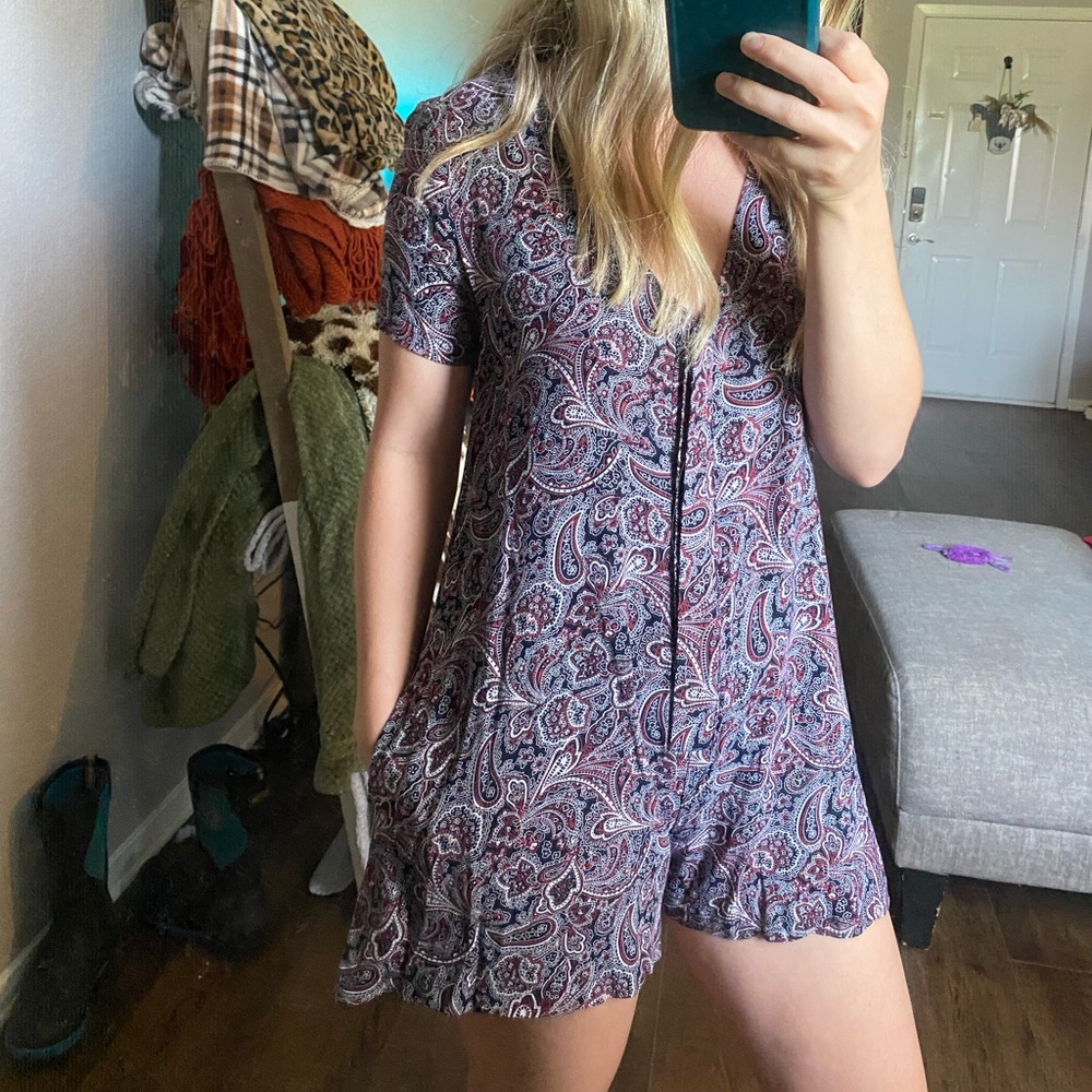 Paisley Print Romper